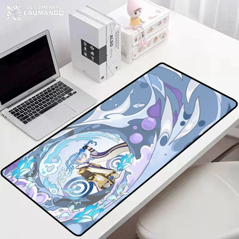 ขนาดใหญ่ Mausepad Genshin Impact Коврик Для Мыши Gaming แล็ปท็อป Gamer คีย์บอร์ด Pad Pc อุปกรณ์เสริม Deskmat แผ่นยางรองเมาส์ Mousepad