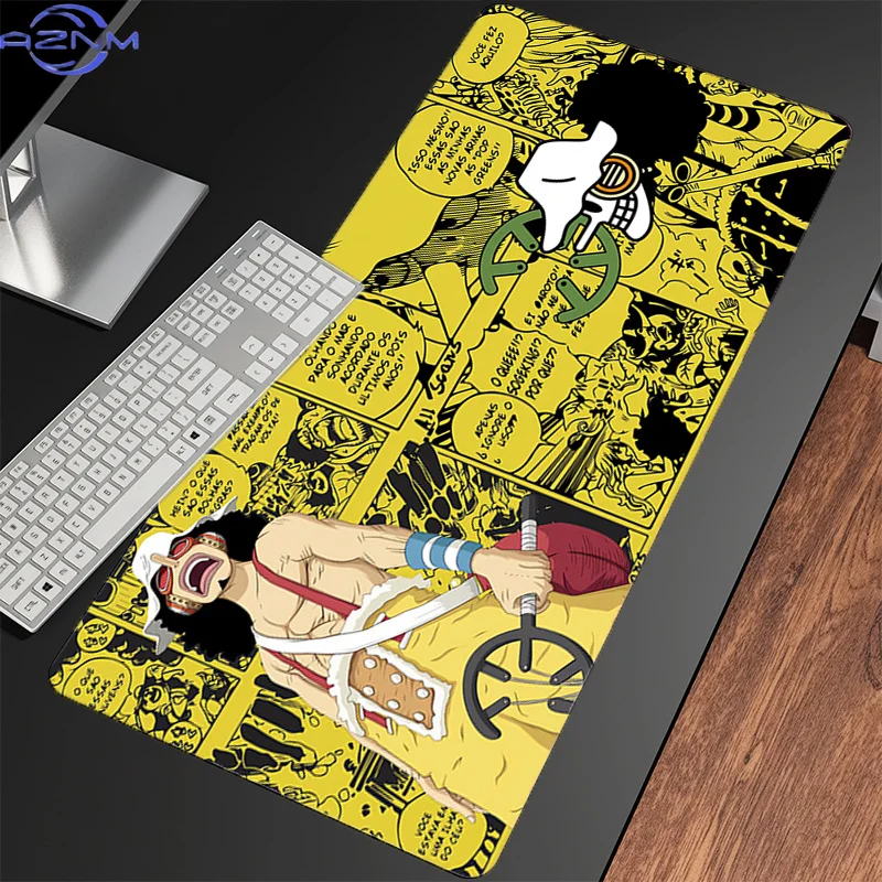 Rubber Mouse Pad xxl E-sports Gamer Mat cm Computer Keyboard Pad O-one P-piece Usopp Popular Anime Desk Mat Gaming Mausepad