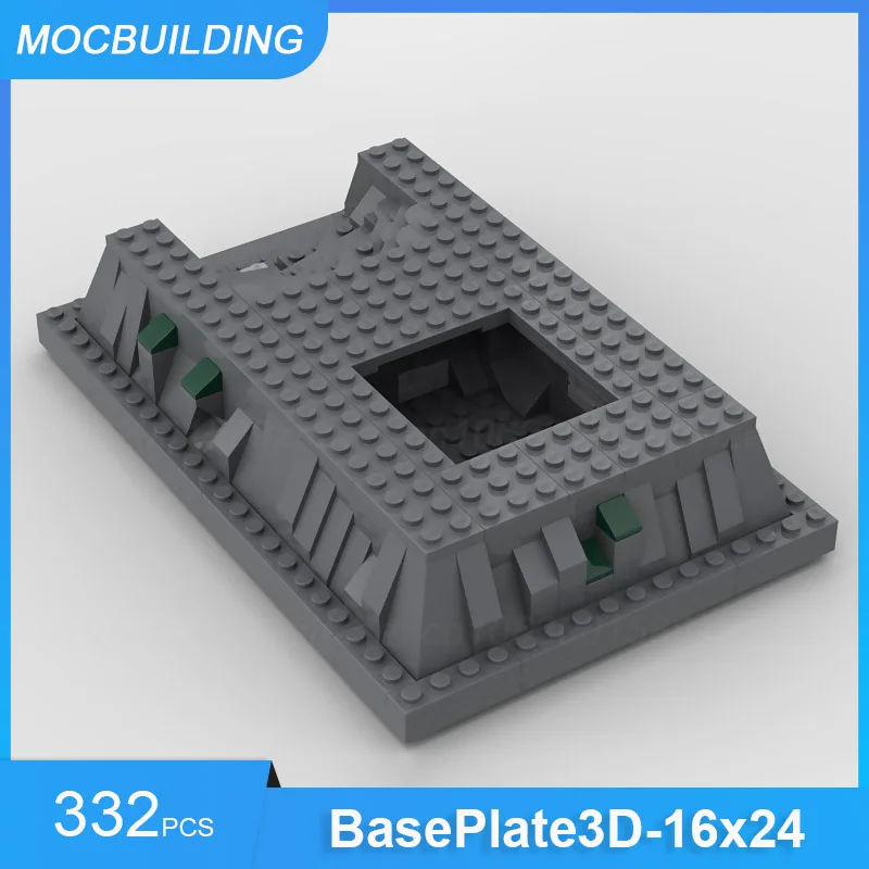 MOC Building Blocks Modular Rock 3D Base & Baseplate with River Model DIY Assemble Brick Display Children Toys Xmas Kids Gifts