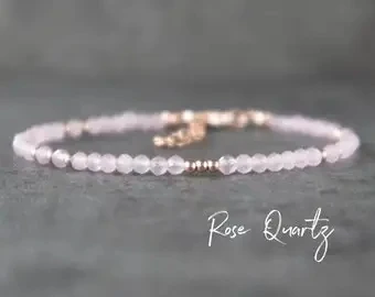 Crystal Bracelet for Anti Anxiety with Rose Quartz Amethyst Aventurine Citrine, Healing Gemstone Anxiety Bracelet for Women in