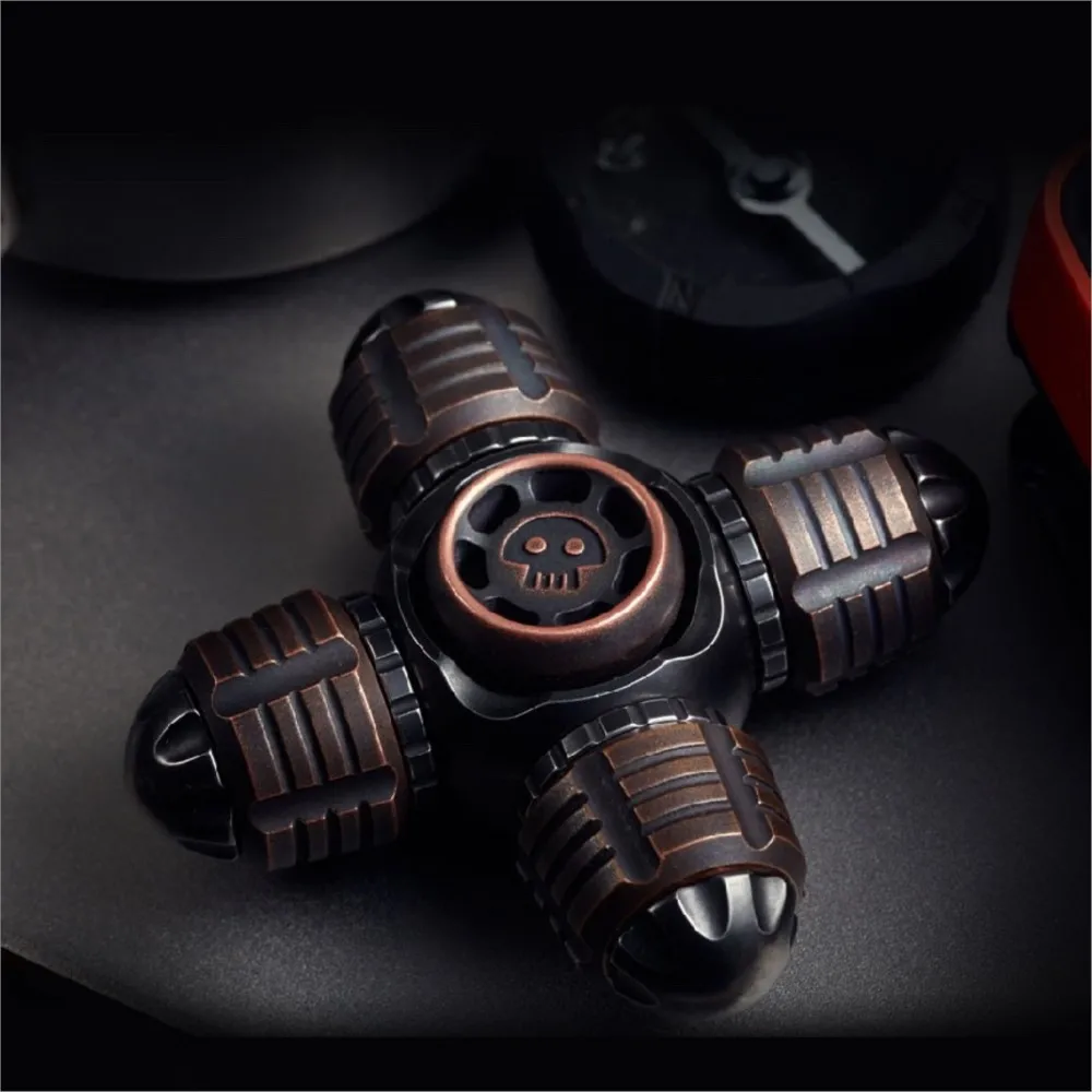Spinner antystresowy EDC Black Mirror Design, zabawka antystresowa dla dorosłych, stal nierdzewna, miedziany żyroskop, oryginalny design, gadżet redukujący niepokój.