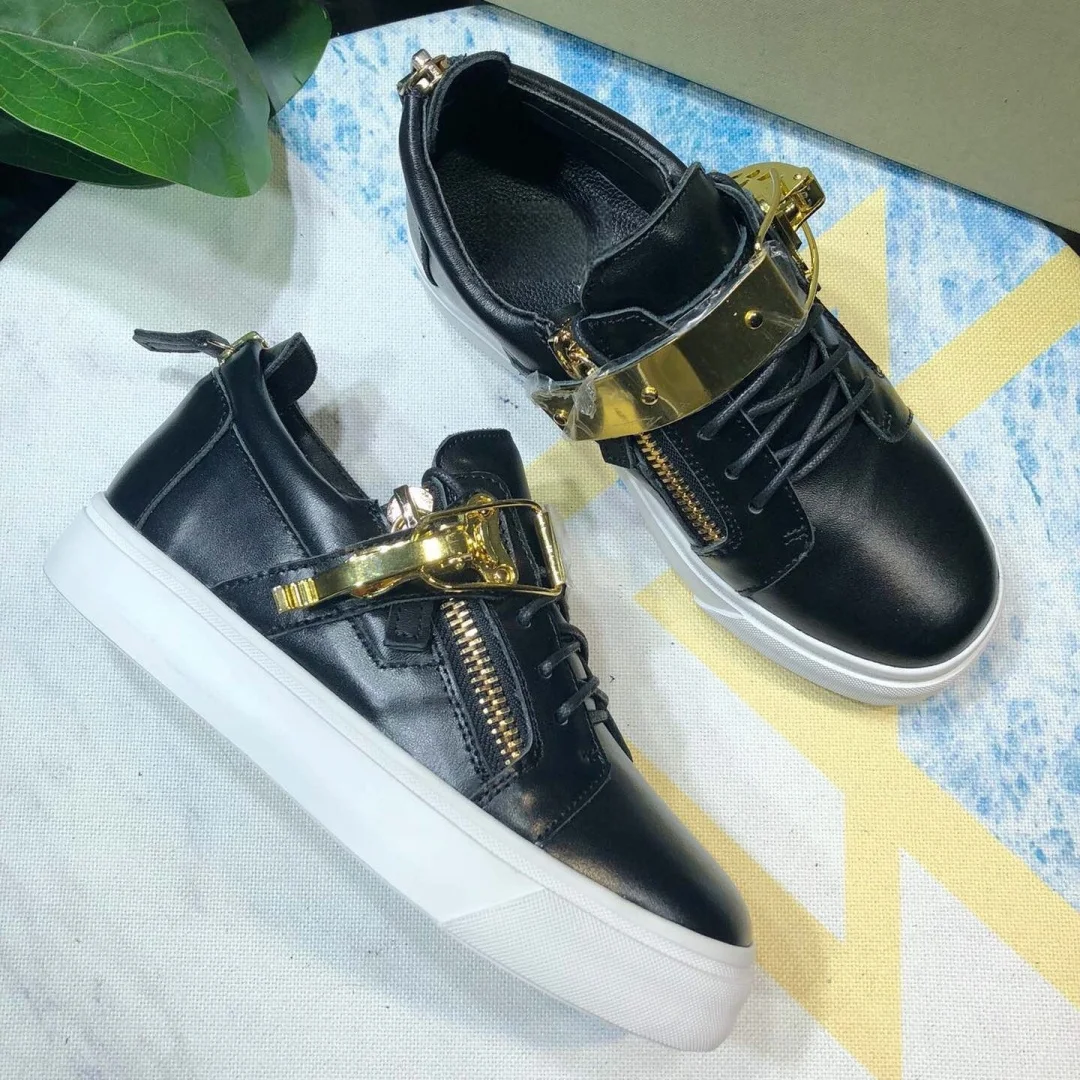 

Top Quality Casual Sneakers for Men Brand Designer Women Tennis shoes Luxury Genuine Leather GZ Loafers Sports shoes 35-48 G0977