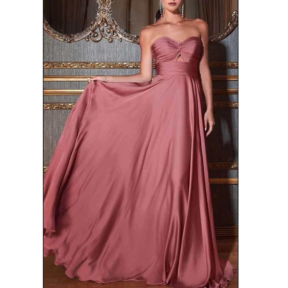 

Prom Dresses For Women Customized Satin Ruched Bridesmaid Dress A Line Party Dress For Wedding Guest Evening Dress