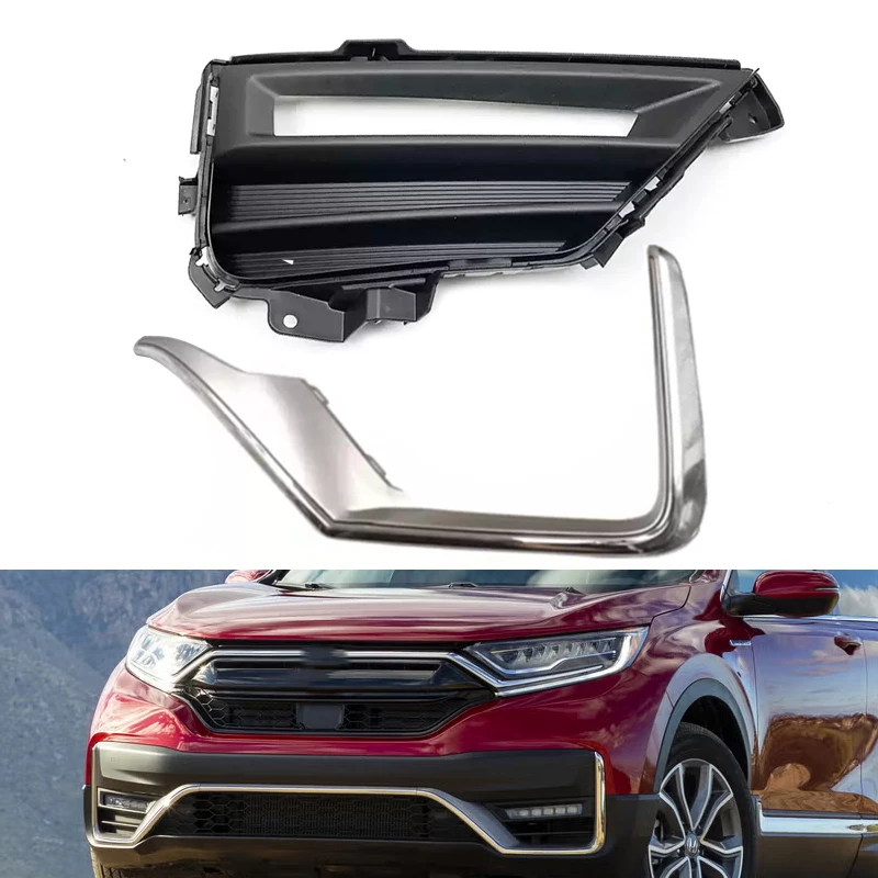 For Honda Honda CR-V CRV 2020 2021 2022Front Fog Lamp Front Bumper Cover Fog Lamp Trimming Bezel Electroplated Decorative Strip