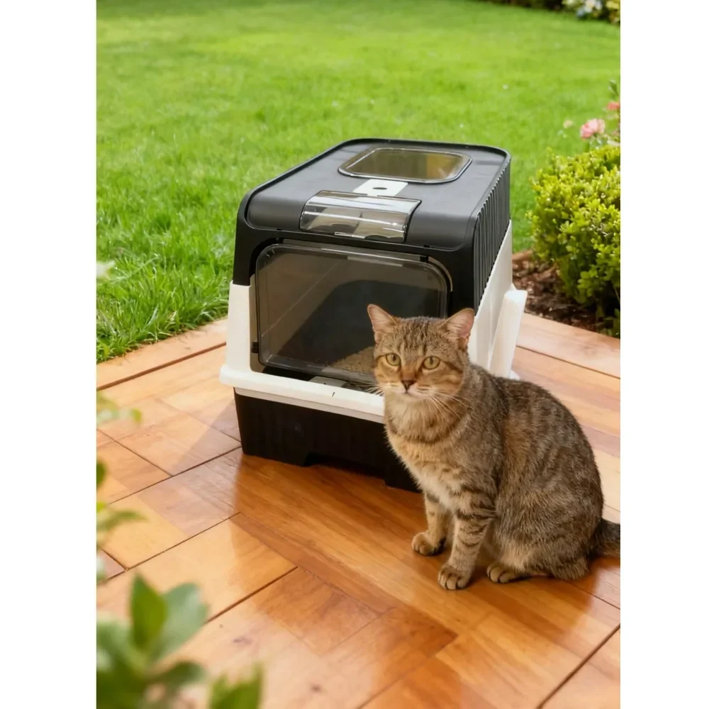 

Cat Litter Box Litter Box Cat AccessoriesCapacity Fully Enclosed Cat Litter Box TopEntry Opening With DrawerType Structure, Easy