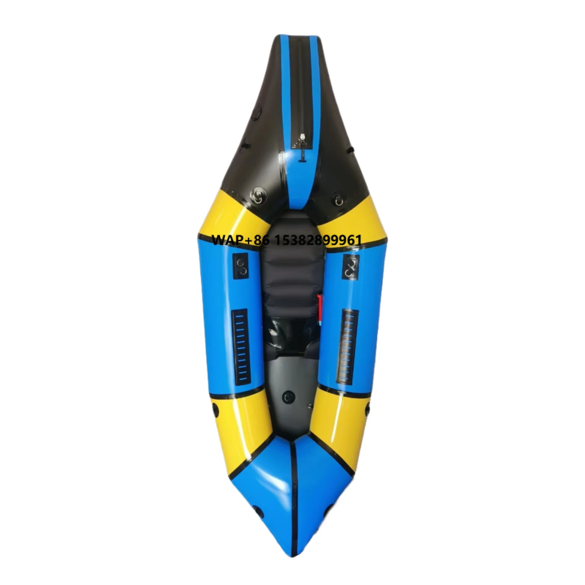 Self Bailing White Water Packraft Frontier Ultralight 210D/420D/840D TPU Inflatable Raft 2.1-3m for Fishing