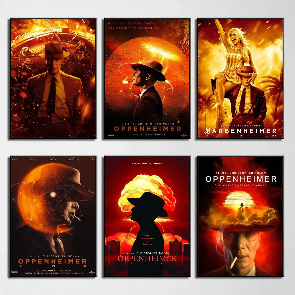 2023 أوروبا وأمريكا الفيلم الجديد Oppenheimer المشارك ورقة طباعة غرفة نوم المنزل مدخل بار مقهى الفن اللوحة الديكور
