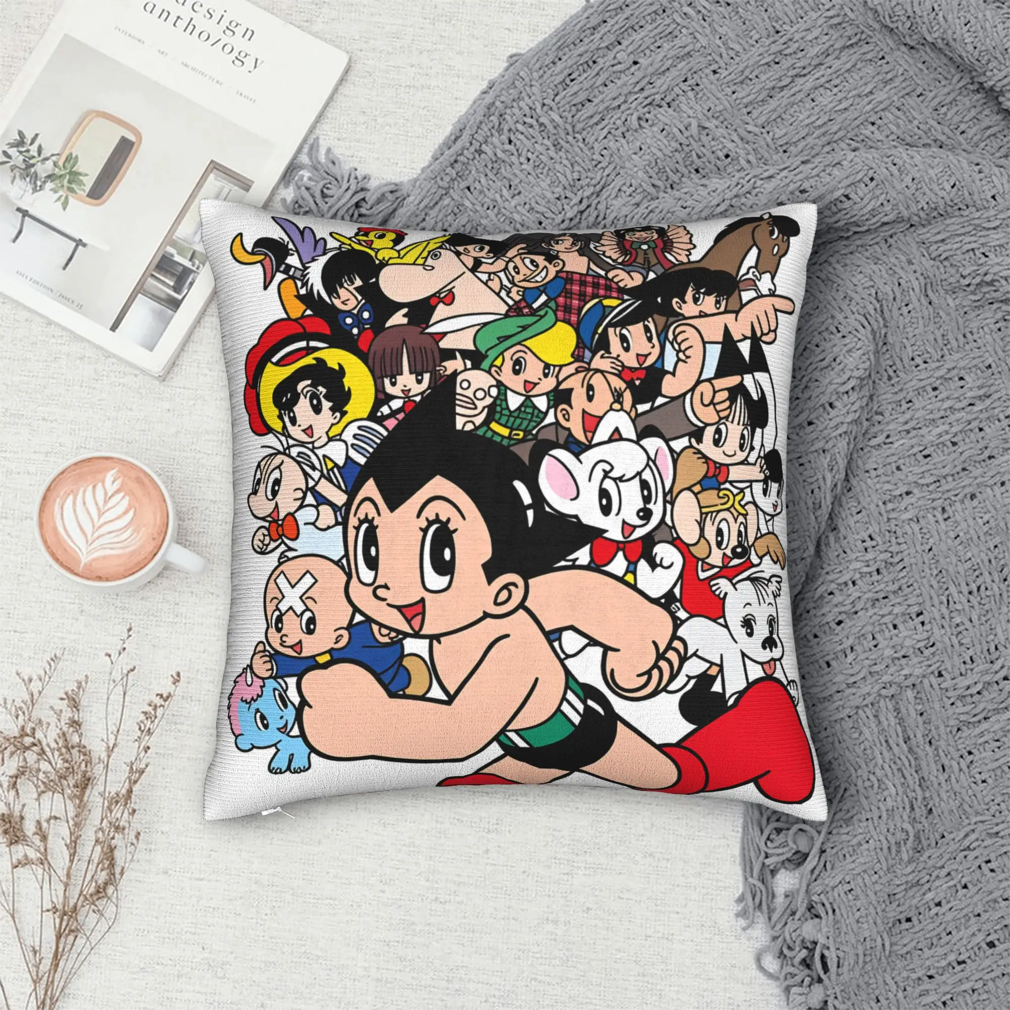 Astroboy Pillow Cover Atomo Astro Boy Retro Morden Pillow Case For Sofa Home Decor Soft Cushion Cover Gift