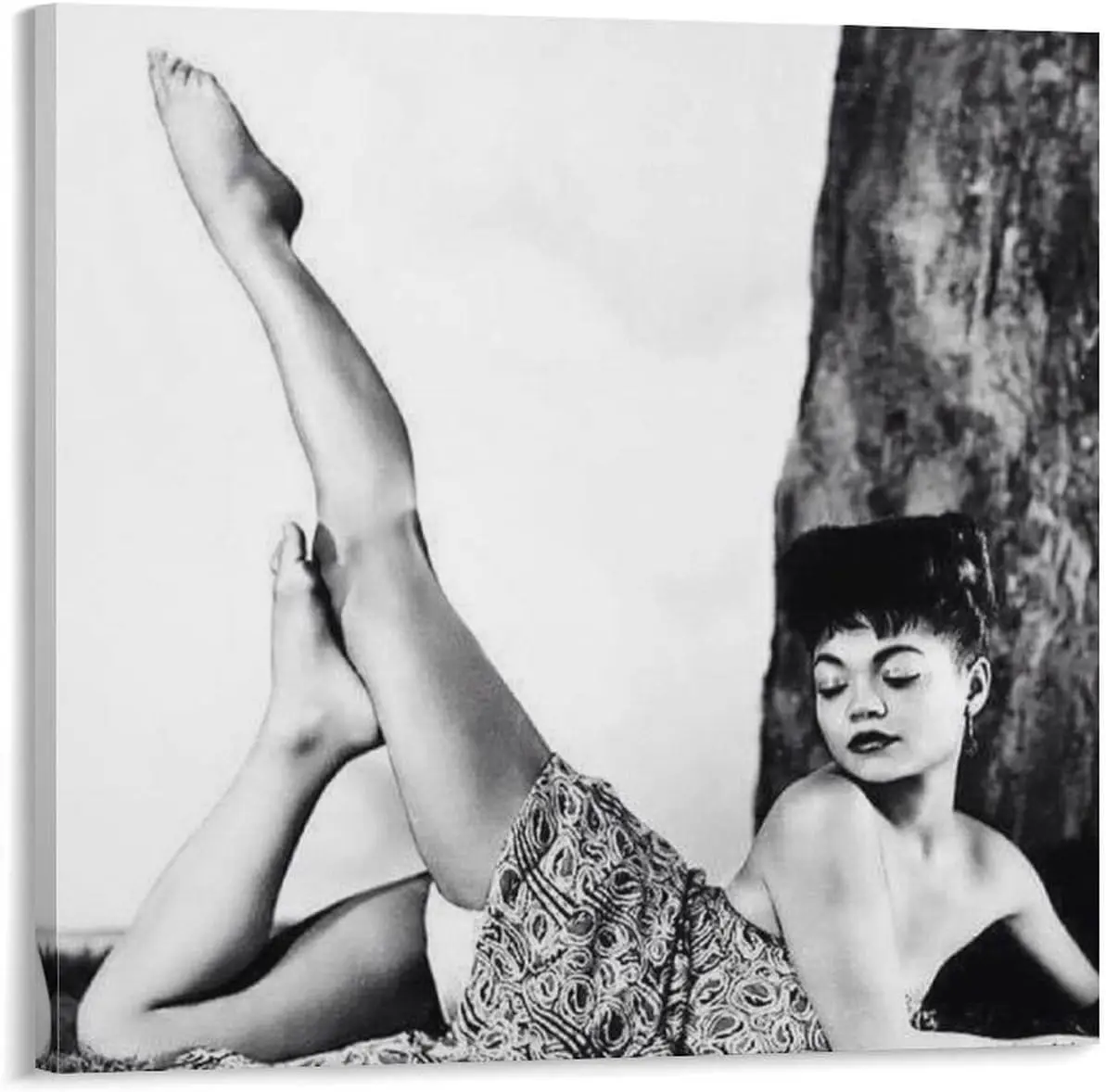 ملصق مطبوع عتيق باللونين الأبيض والأسود من Eartha Kitt (37) ملصق ديكور منزلي جدار فني معلق صورة مطبوعة لغرفة النوم