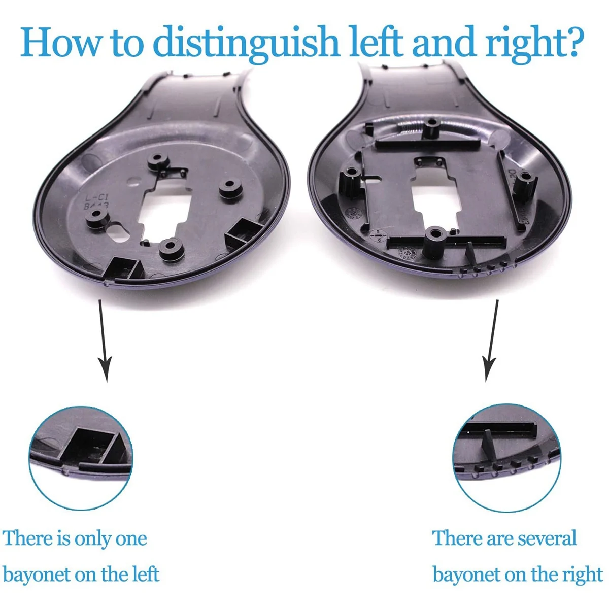 1 par de substituição de concha interna de fone de ouvido para estúdio 3.0 peças de reparo de fones de ouvido sem fio azul escuro