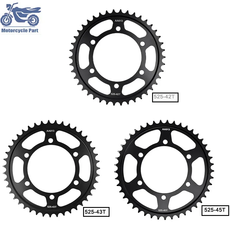 

42T 43T 45T 525 Chain Rear Sprocket for YAMAHA MT-07 MT07 MT 07 Tracer YZF-R7 MT-10 FZ-10 YZF R6 MT-09 XSR700 XSR900 XSR 700 900