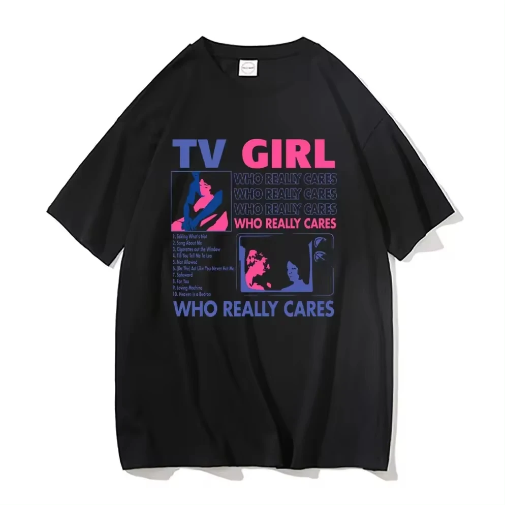 

Trend Tv Girl Lovers Rock Song Print T shirt Men Women Cotton Hip Hop Oversized Tee Short Sleeve Harajuku Streetwear Casual Tops