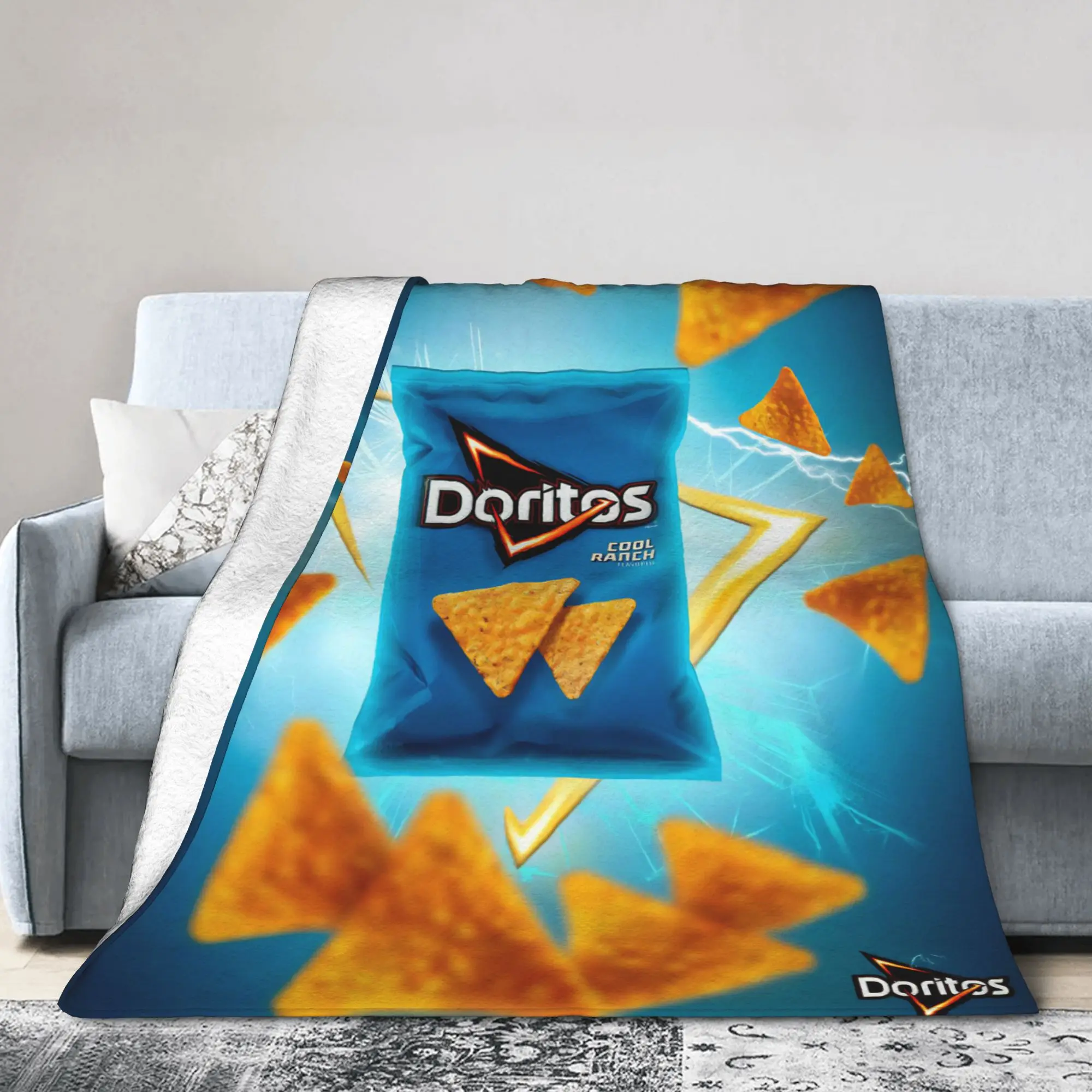 Doritos Tortilla Chips Puffed Food Blankets Airplane Travel Flannel Throw Blanket For Outdoor Warm Design Quality Bedspread Gift