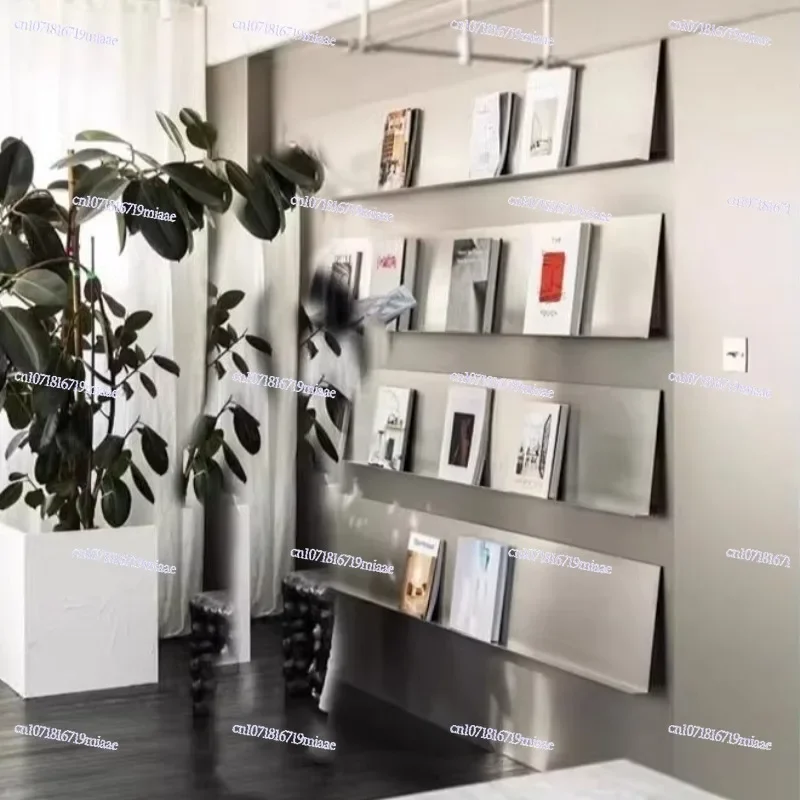 Bookshelves Stainless Steel Floating Wall Shelves Living Room Storage Organization Display Racks Bedroom Decoration Furniture