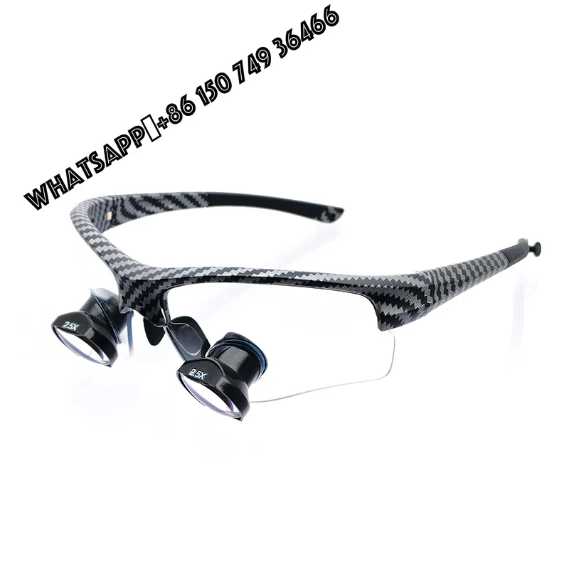 

Burite New TTL 2.5X 3.0X 3.5x LED Magnifier Glass Loupes Medical Binocular Square Lens Carbon Fiber Frame