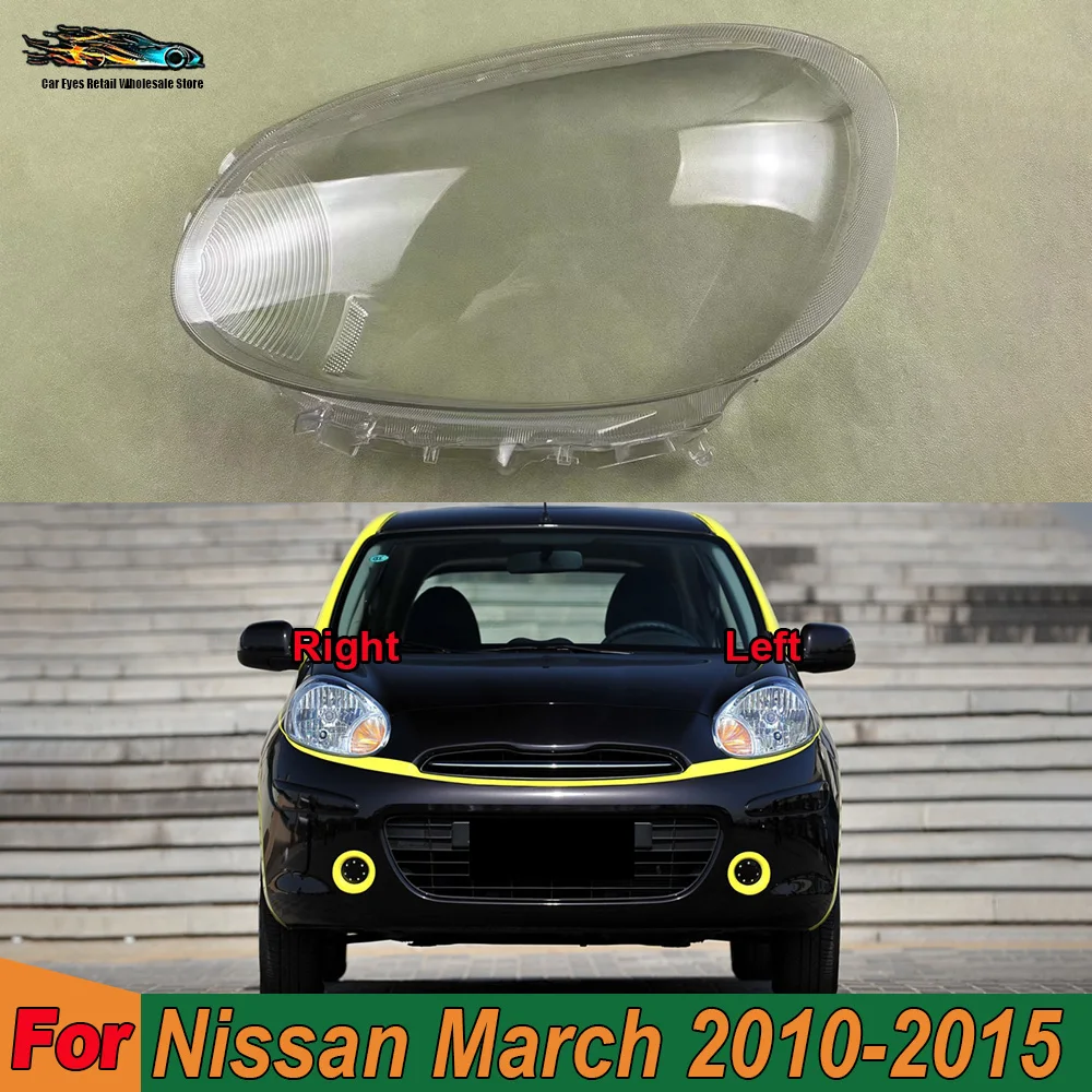 Auto Replacement Parts For Nissan March 2010-2015 Headlight Housing Shell Lamp Shade Lens Transparent Headlamp Cover Plexiglass