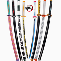Demon Slayer Katana Original Anime Assembled Sword  Cosplay Weapon Orange Rengoku Kyoujurou Tomioka Giyuu Swords 72cm