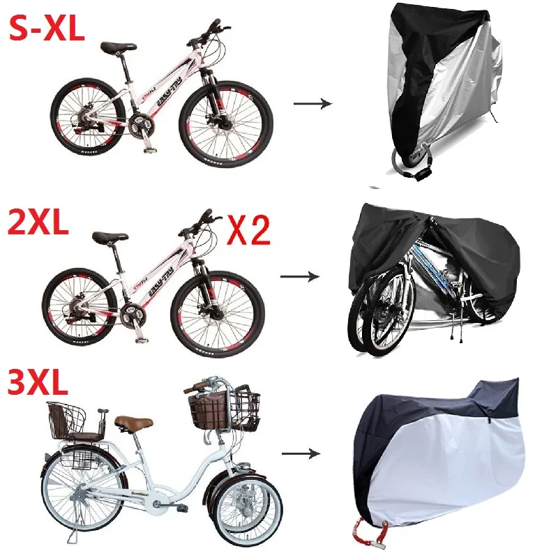 210D Oxford-Stoff, verdickte Fahrradabdeckung, Regenschutz, staubdicht, sonnenschutz, Abdeckung für Rennräder und Mountainbikes, Sonnenschutz-Fahrradabdeckung mit Schloss – Detail 7