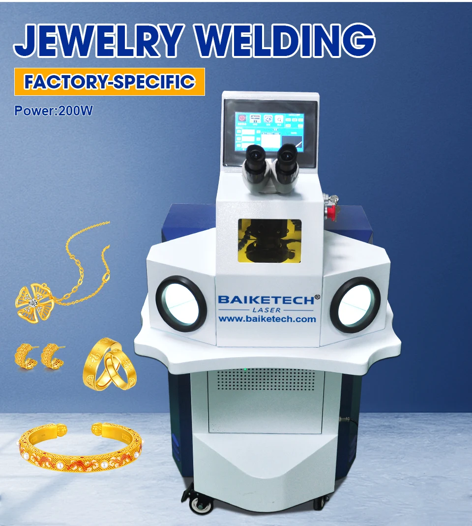 

TH-YJW200D 200W YAG Jewelry Laser welder for factory long time working with external water chiller and optional external CCD.