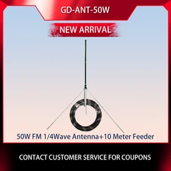 Antena de onda gd-ANT-50W 1/4 + alimentador de 10 metros