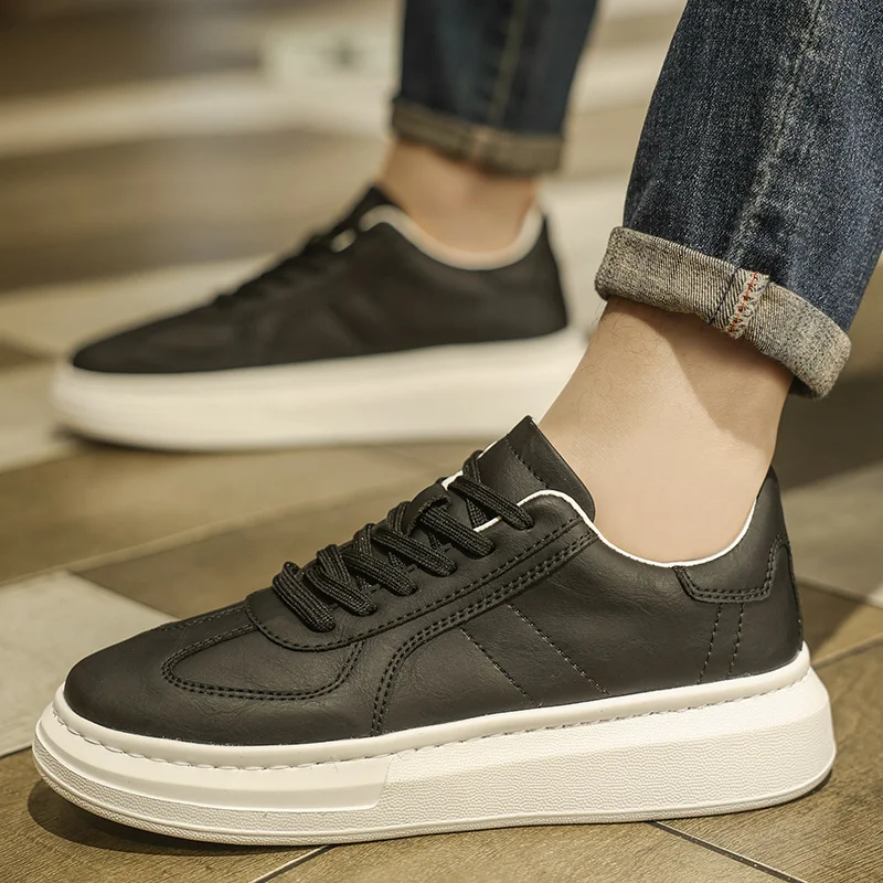 

Черно-белые повседневные туфли на толстой подошве, брендовая модная мужская дизайнерская стильная обувь для вечеринок, ночного клуба, повседневная роскошная качественная обувь, спортивная обувь