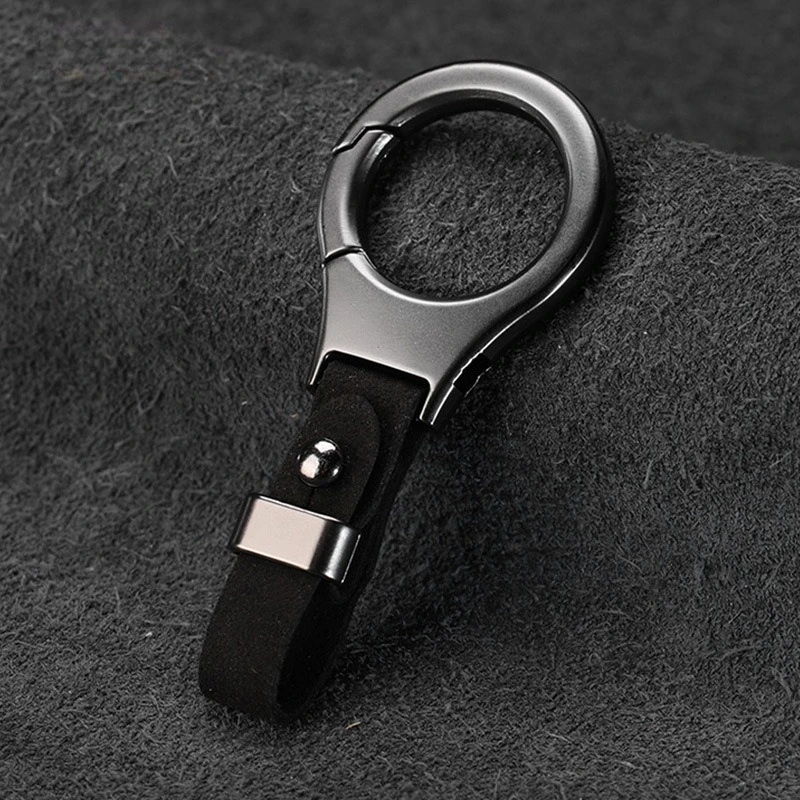 1 Stück Minimalistischer Wildleder-Schlüsselanhänger Kreativer Modischer Autoschlüsselring für Männer Frauen Paare Perfektes Geschenk – Detail 8