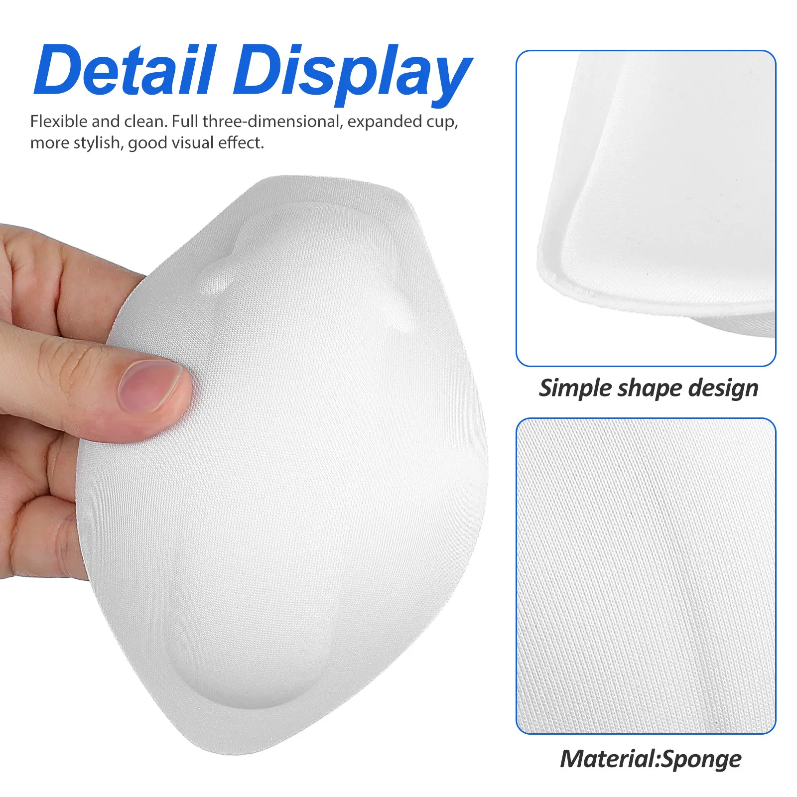 2Pcs Bulge Enhancing Underwear Pads Flexible Lightweight Sponge Cup for Men Swim Briefs Underpants Stage Performance Private