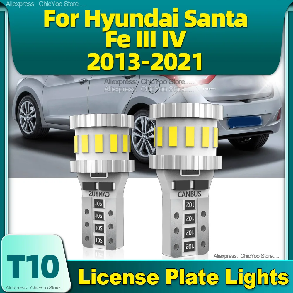 

T10 Led Lights W5W Canbus 18SMD 12V License Plate Lamp For Hyundai Santa Fe III IV 2013 2014 2015 2016 2017 2018 2019 2020 2021