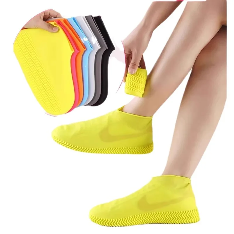 Copriscarpe antipioggia impermeabile riutilizzabile copriscarpe antipioggia in silicone per alpinismo all\'aperto accessori per scarpe da passeggio