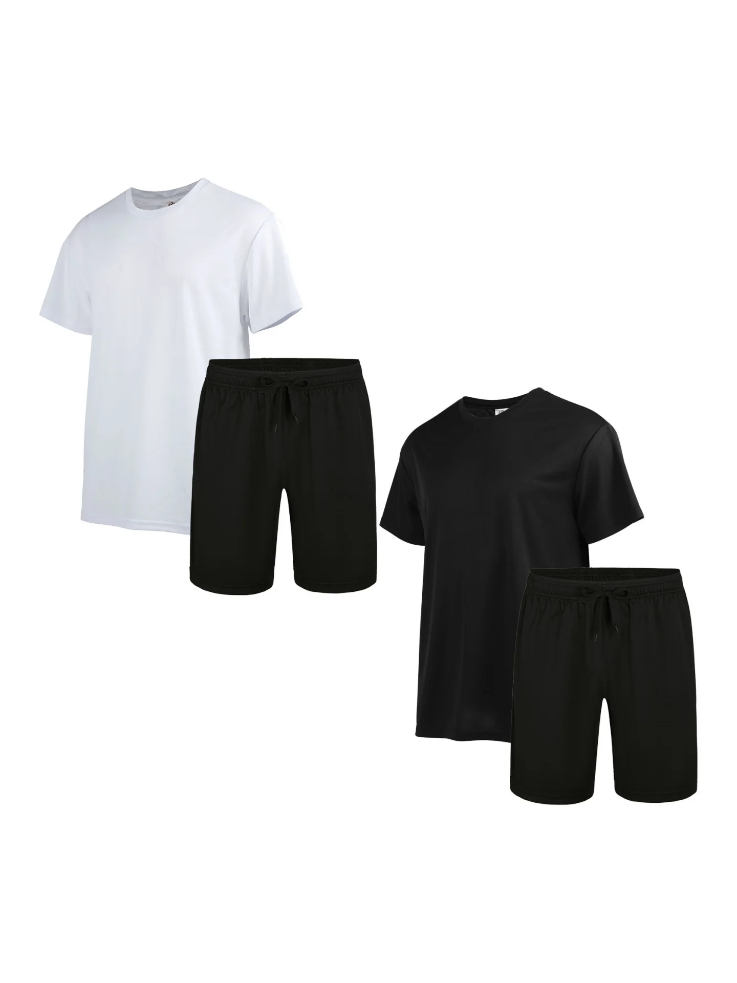 

2 Set Men's Shirt Shorts Breathable Athletic T-Shirt and Shorts Set for Spring Summer Outdoor Gym Running Casual Wear