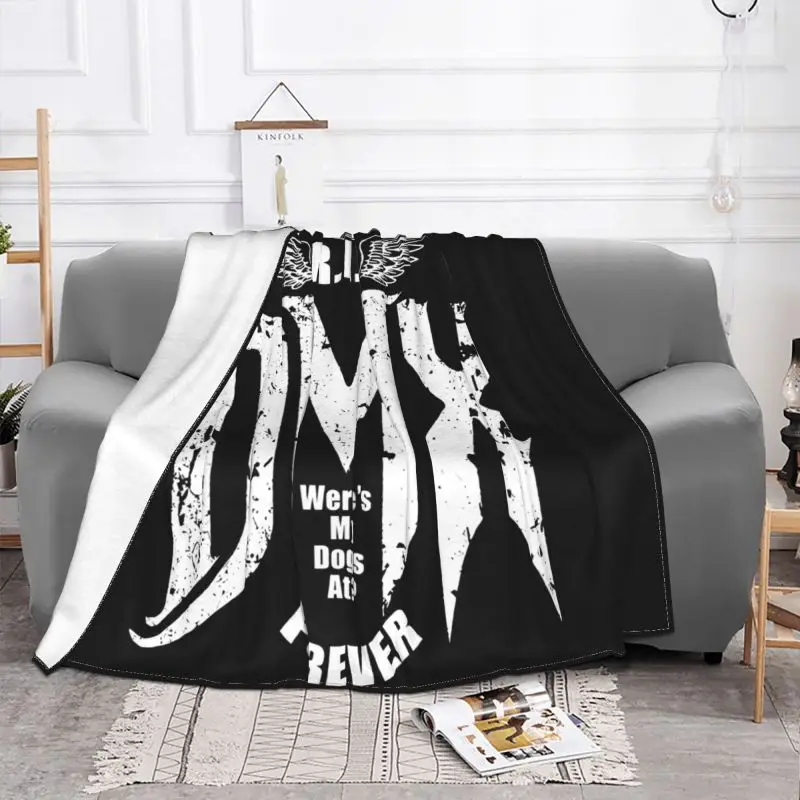 Dmx 90S Rap Grammy Ruff Ryders Concert Blanket Casual Flannel Super Soft Sofa Dedicated Mechanical Wash