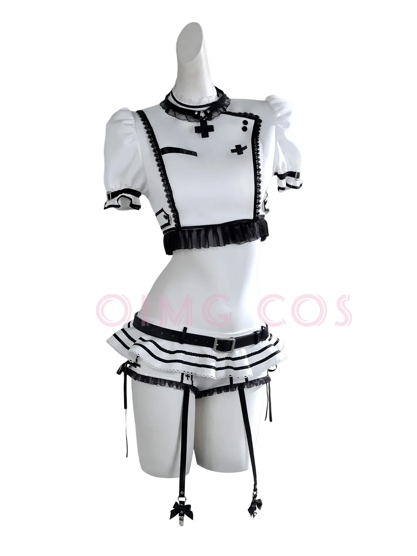Marshmallow White Rabbit Nurse Outfit Cosplay Costume  Adult Halloween Carnival Cloak For Comic Con Cos Events - view 2