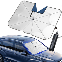 Car Front Windshield Sunshade Umbrella Summer Retractable Sun Protection Sunshade Blocking Car Parasol