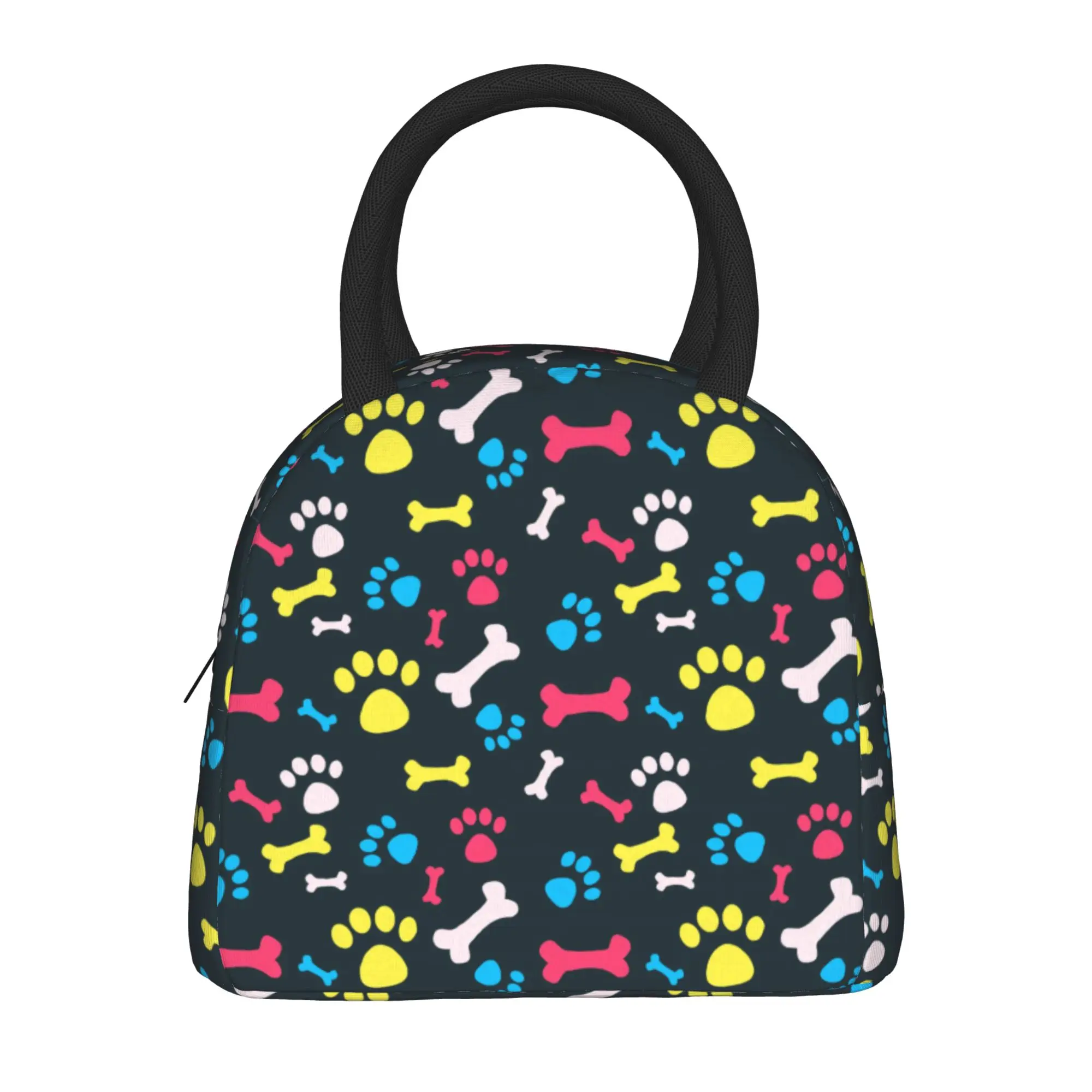 Cute Dog Paw Insulated Lunch Bag Thermal Bag Reusable,Meal Container Animal Leakproof Tote Lunch Box Food Bag School  Travel