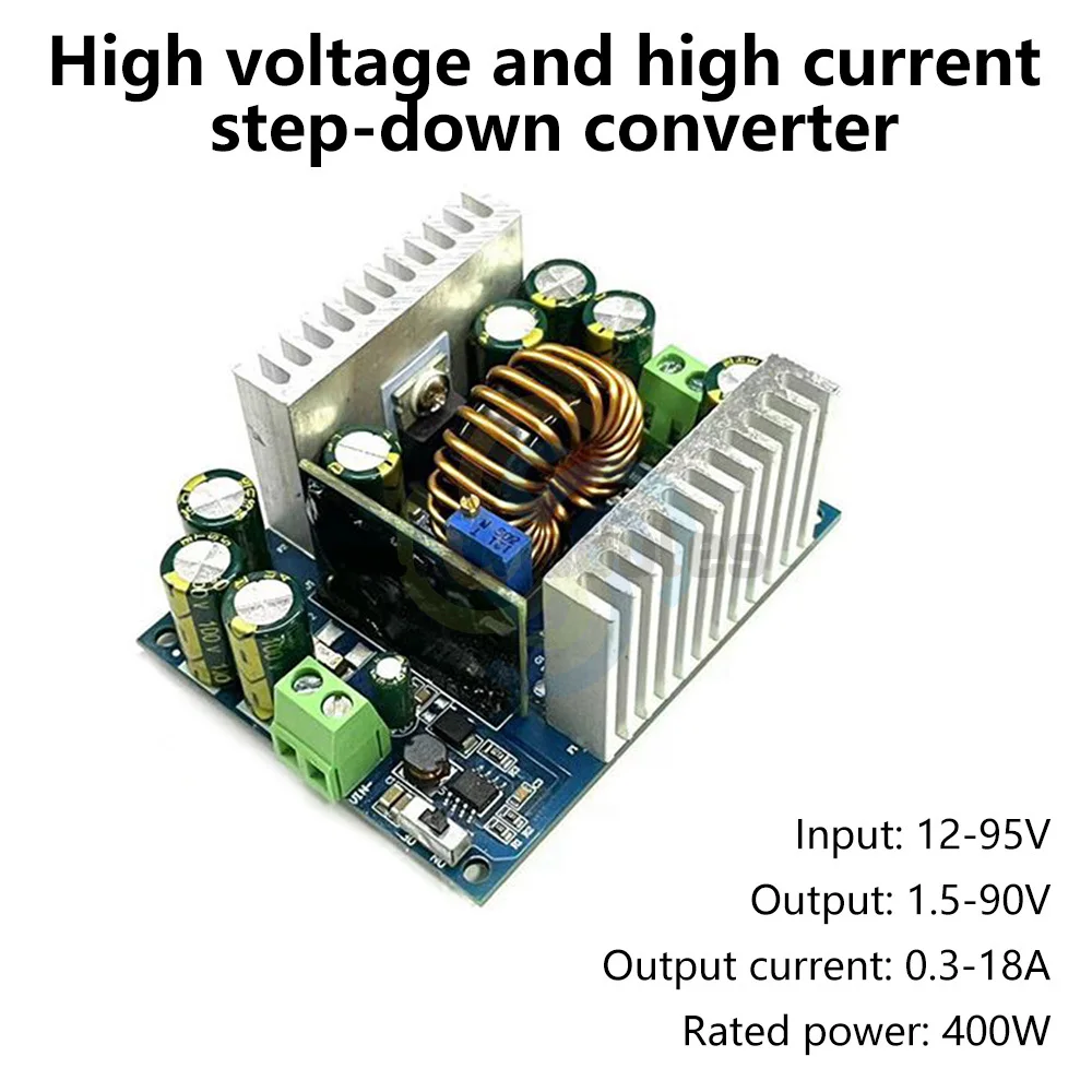 Constant Current CC CV Buck Converter Module DC 12-95V to 1.5-90V 500W Adjustable Step Down Voltage Regulator Module