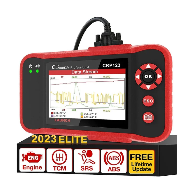 2025 HOT CRP123 Elite OBD2 motorcycle Universal Car Diagnostic Scanner for ABS SRS Transmission Engine Scan Tool