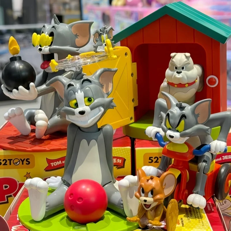 52toys Tom And Jerry Anime Figure Poor Tom Series Blind Box Tom And Jerry Mystery Box Room Model Decoration Toys Birthday Gift