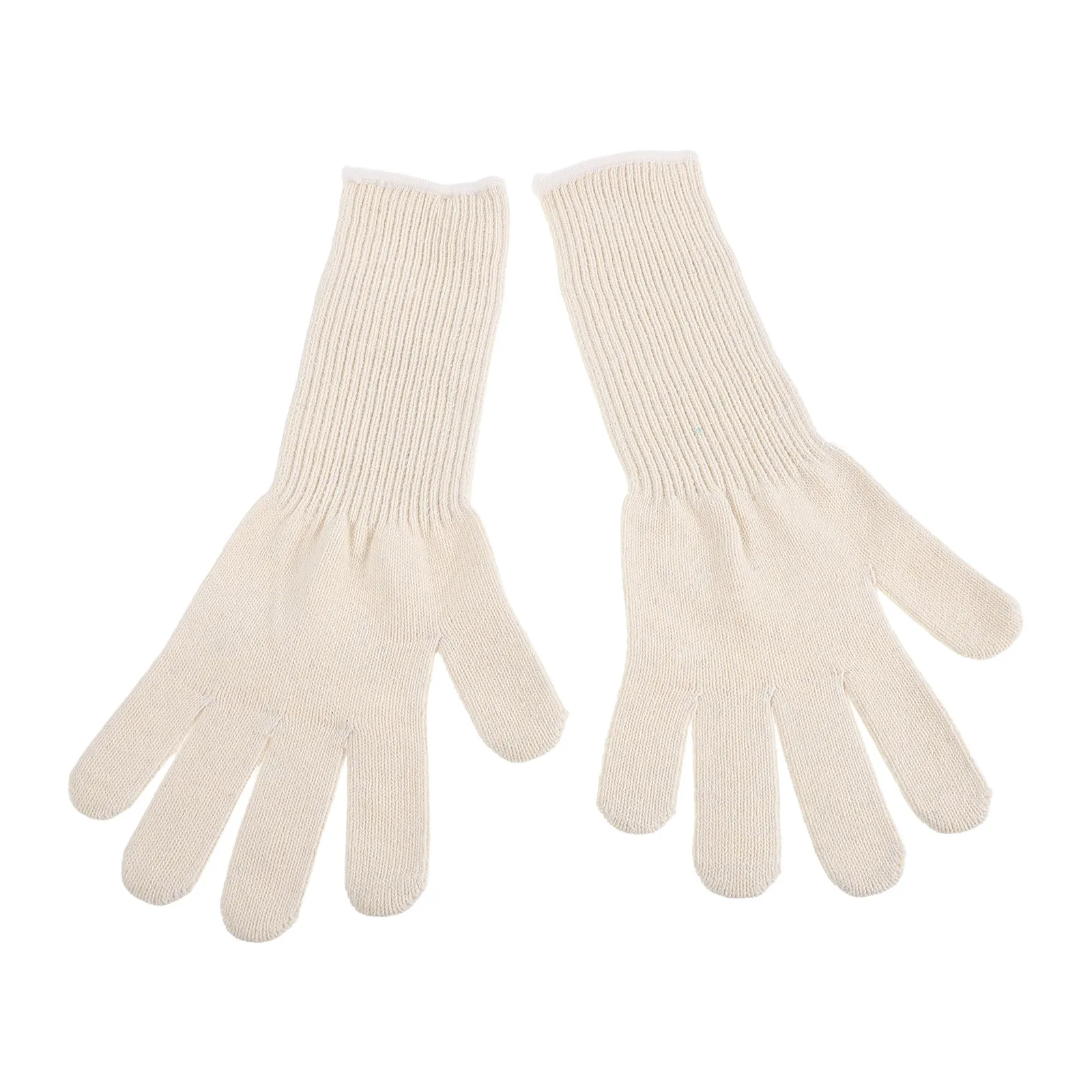 5Pairs Nylon String Long Sleeve Work Gloves Abrasion Resistant Extended Cuff Protective Gloves for Construction Warehouse