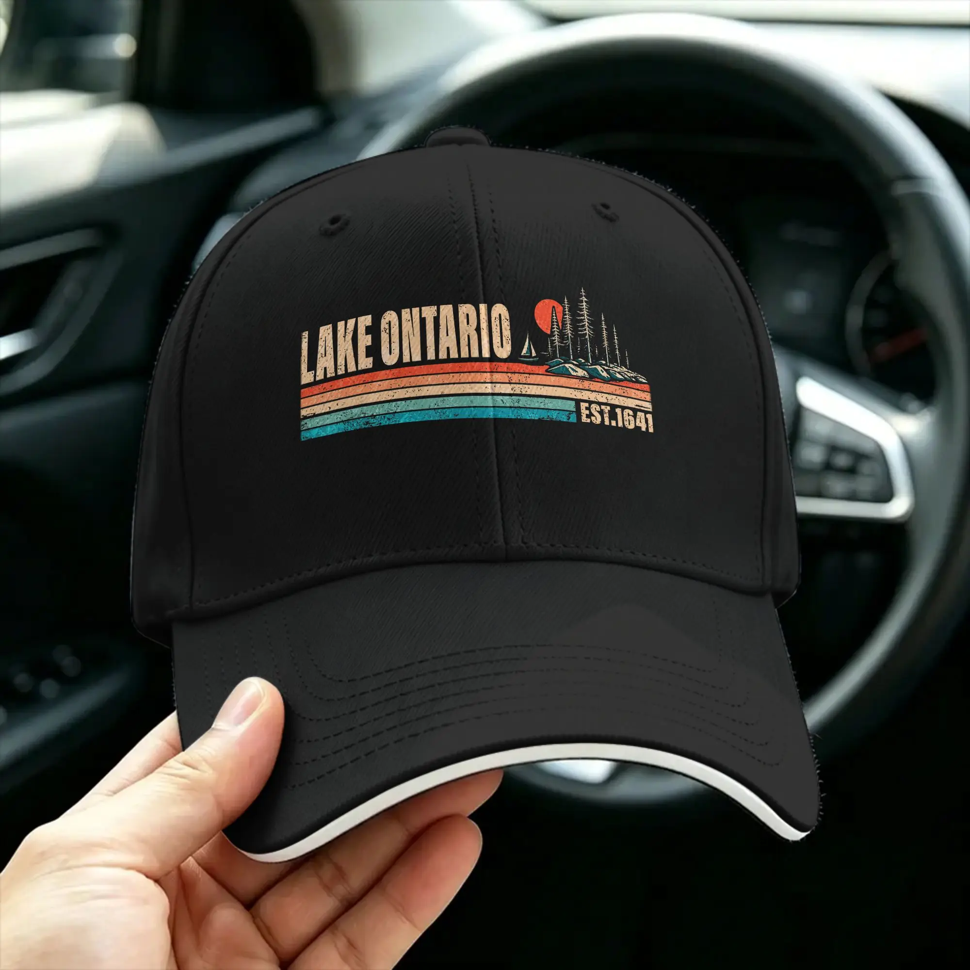 Lake Ontario Canada Sun Baseball Cap Spring Women Men Funny Political Design Trucker Hat Sunscreen Skate Snapback Cap
