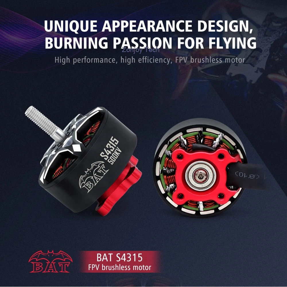 S4315 500KV S4320O novo 4 PCS é adequado para 13 14 polegadas FPV high-end classe de competição Traverser drone 6S motor sem escova