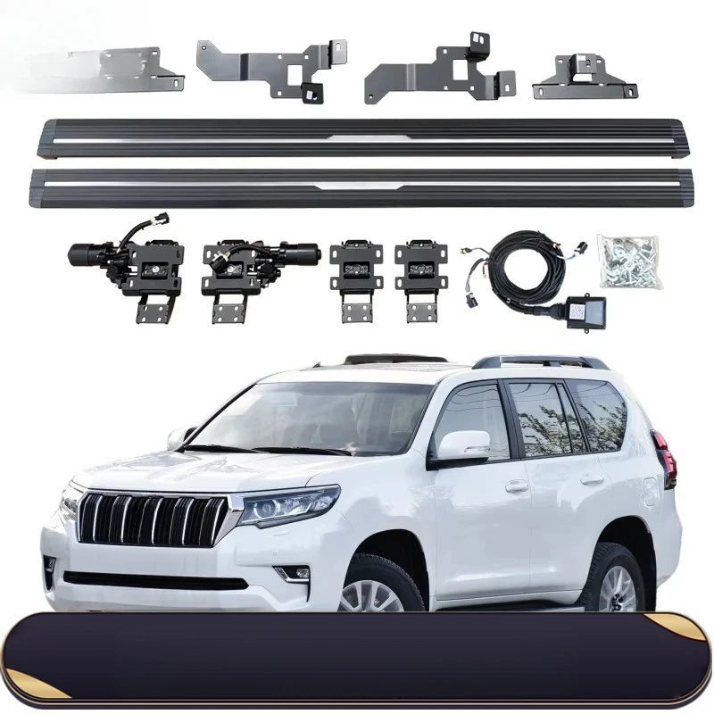 Electric Running Boards Retractable Aluminum Alloy For Prado 2010-2024 SUV Side Steps With Carry Bag