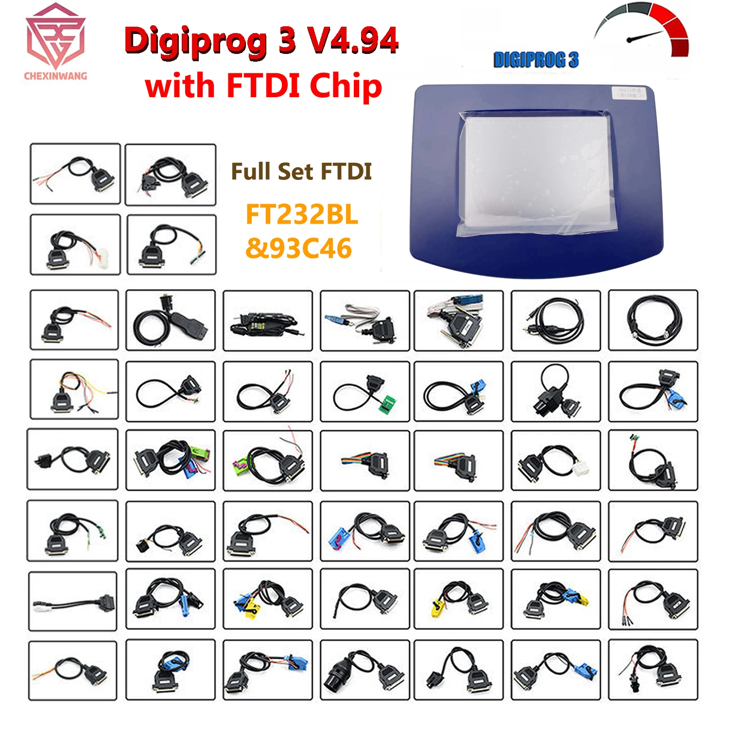 

Digiprog3 V4.94 Full Set FTDI Chip KM Programmer Digiprog iii Mile-age Tool with full set cable Correct Tool EU/US Plug