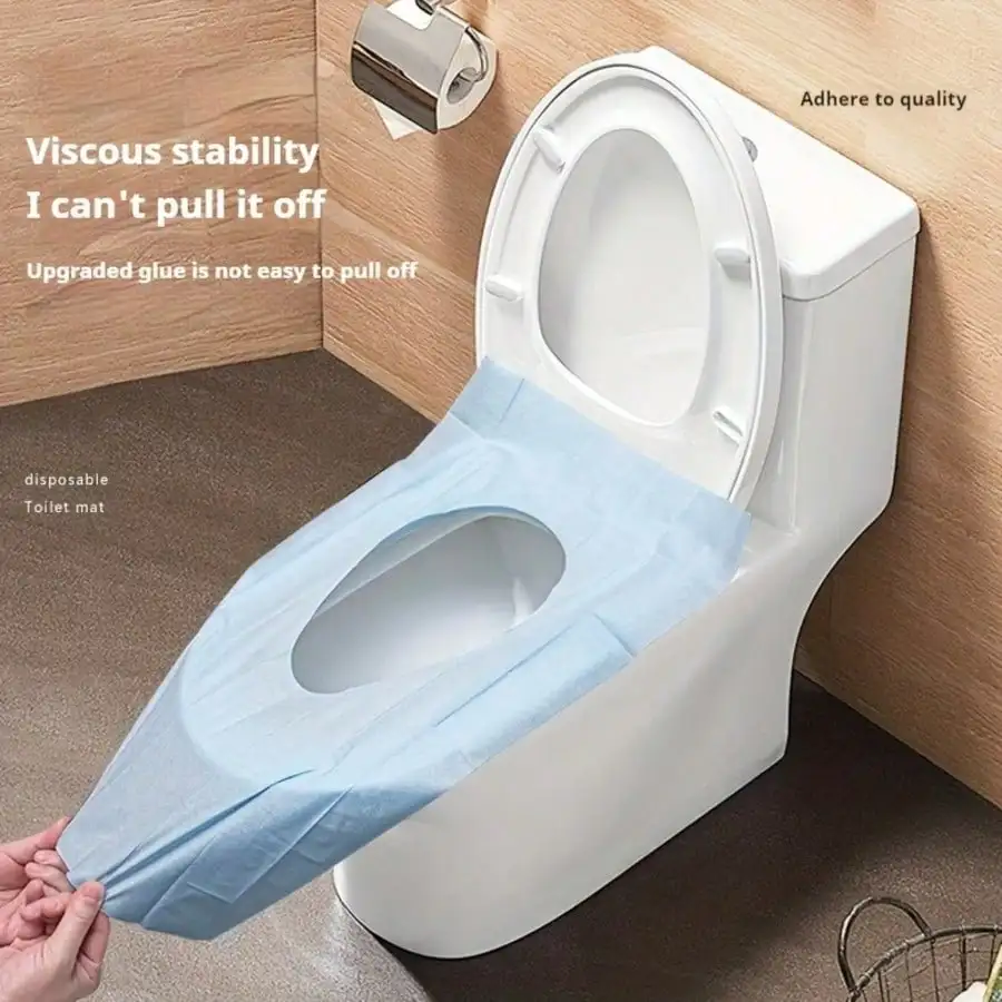 20 Sheets of Disposable Flushable Toilet Seat Liners | Portable Travel-Sized Soft Paper Cover, Toilet Seat Liner for Trips view 4