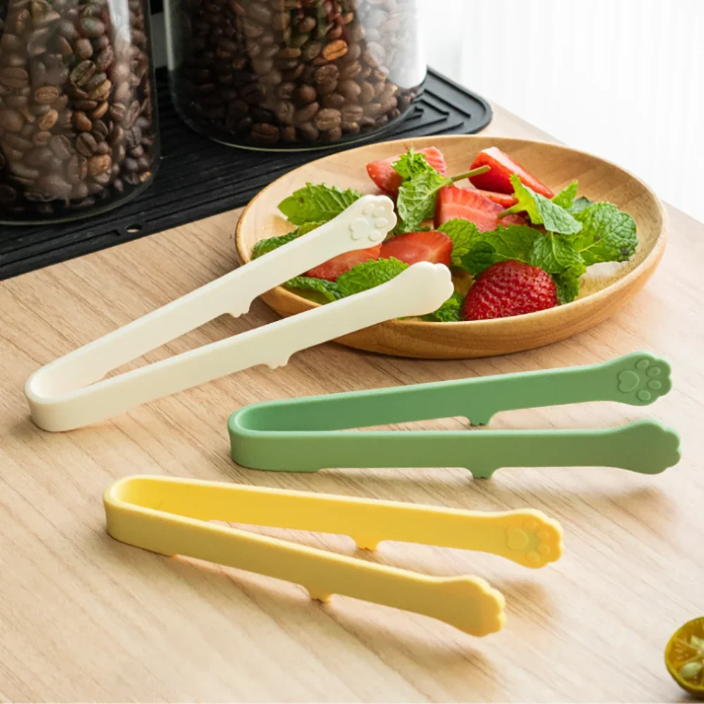 

1Pc Silicone Salad Food Tongs Clip with Stand for Food Bread Kitchen Tongs BBQ Grill Meat Tongs Utensils Kitchen Accessories