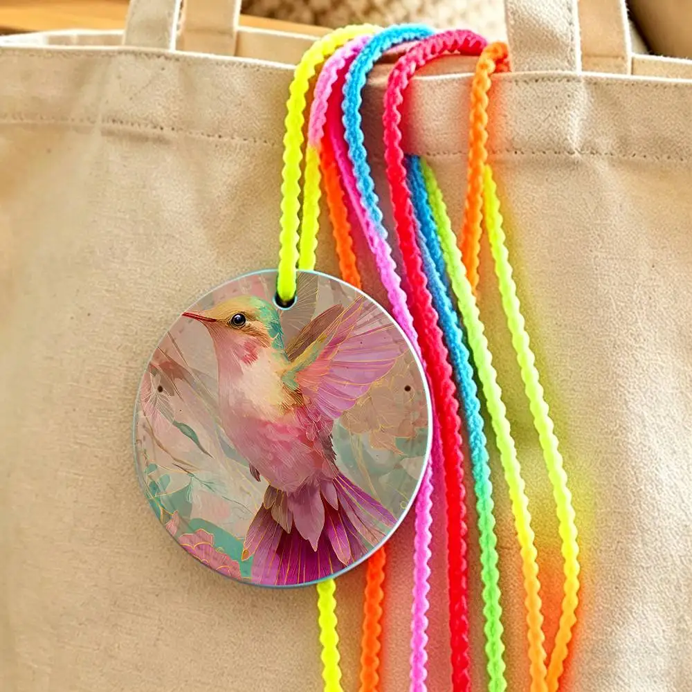 

Rainbow Small Birds For Suitcases Travel ID Luggage Tag for Backpack Address Holder Baggage Boarding Portable Ticket