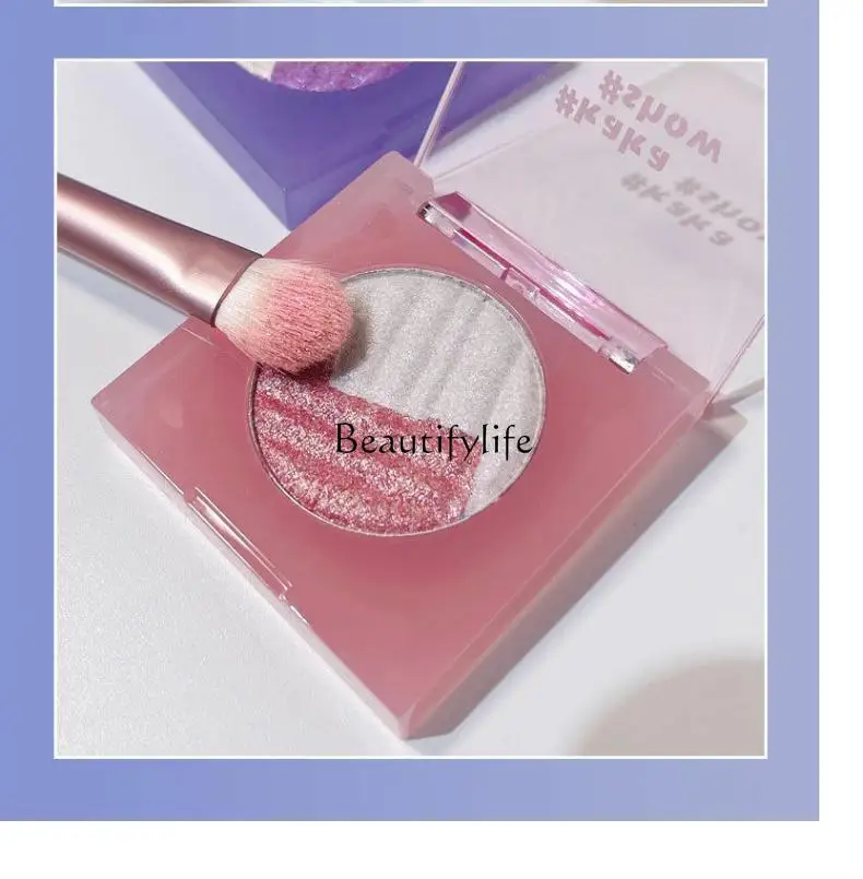 Two-Color Highlight Powder Chameleon Repair Makeup Palette Pearlescent Thin and Glittering Eye Makeup