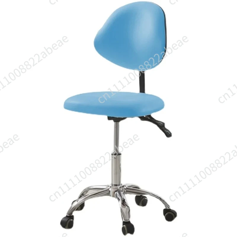Heavy-Duty Saddle Stool, Multi-Function Workbench Seat, Salon Adjustable Lift Chair, Mobile PU Leather Barber Chair