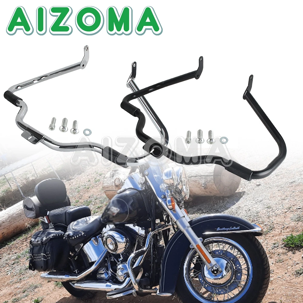 Engine Guard Crash Bar For Harley Fatboy Heritage Softail Springer 2000-2017 Motorcycle Highway Crash Bar Protector Frame Chrome