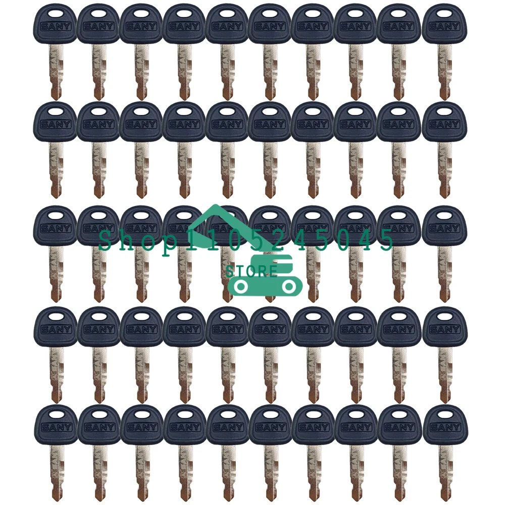 50PCS Excavator Sany Bulldozer Keys for Excavator Ignition Key Heavy Equipment Loader Parts