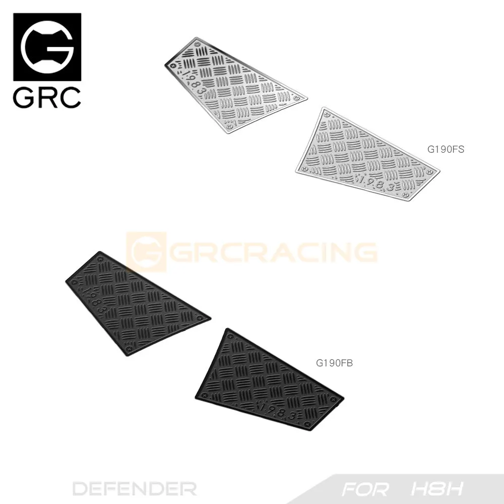 GRC 1set Stainless Steel Decorative Sheet for 1/8 RC Crawler Car MJX FOR H8H DEFENDER Accessories